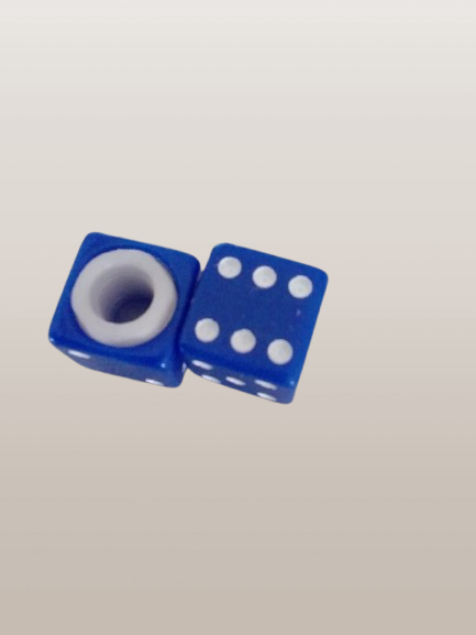 Ventieldopje dobbelsteen blauw