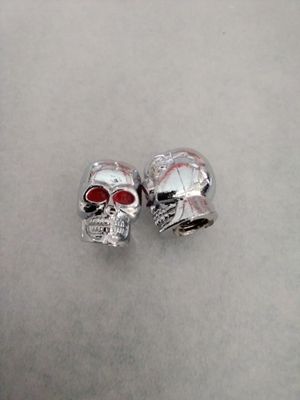 Ventieldopje doodskop zilver