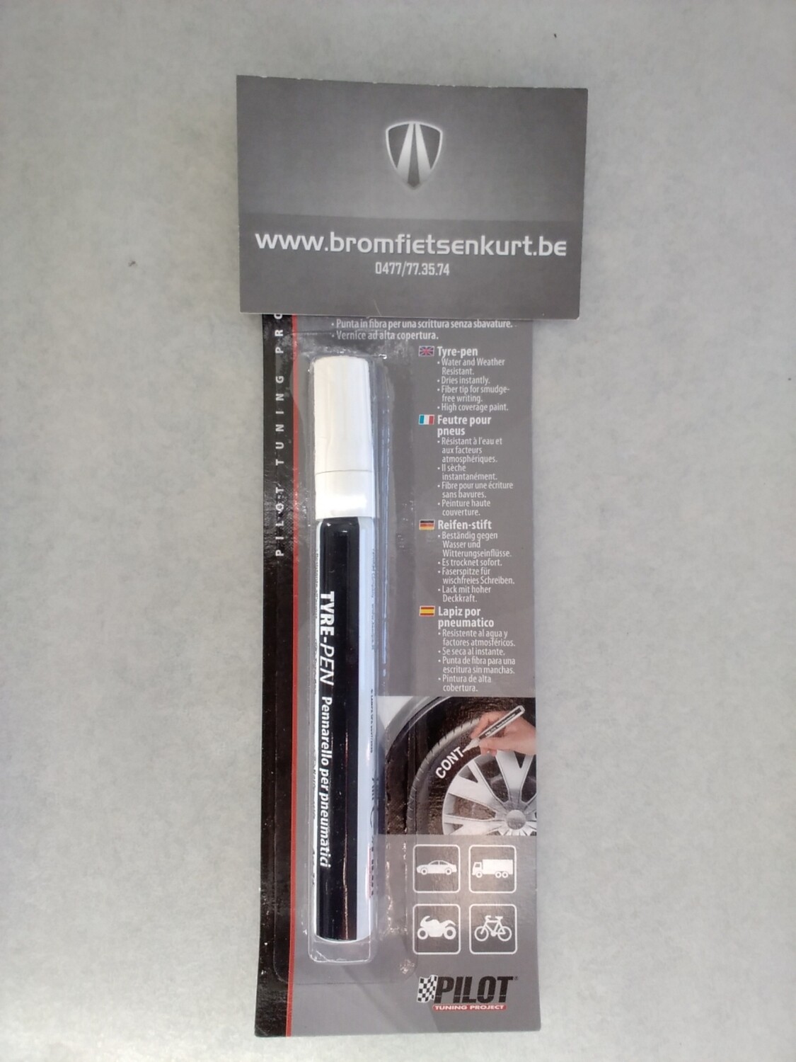 Bandenstift wit