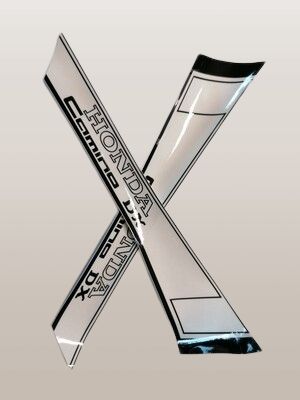 Tankstickerset zwart/wit