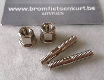 Uitlaat draadstangetjes + moeren