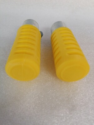 Footrests round yellow