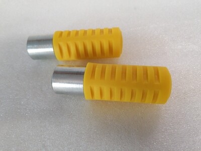 Footrests round yellow