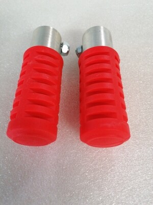 Footrests round red