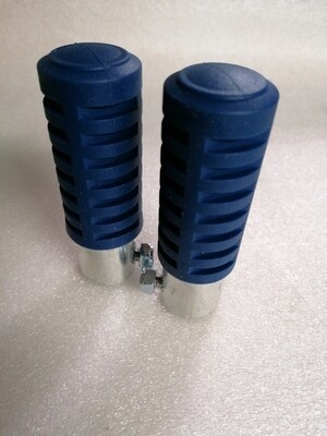 Footrests round blue