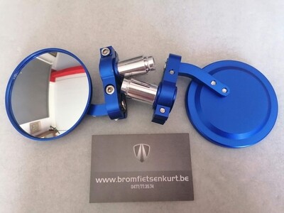 Mirror set (handlebar mounting) blue