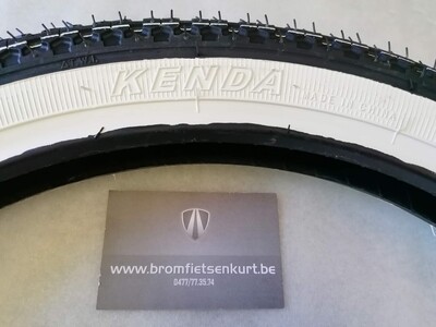 Buitenband Kenda 225-16 WHITE WALL Straat profiel