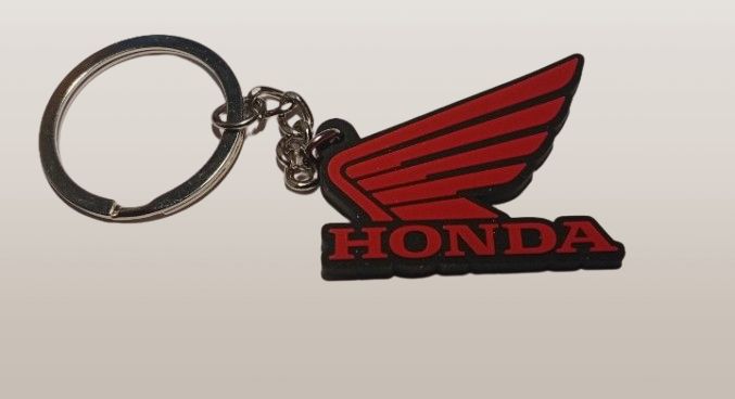 Sleutelhanger Honda Rubber (zwart/rood)