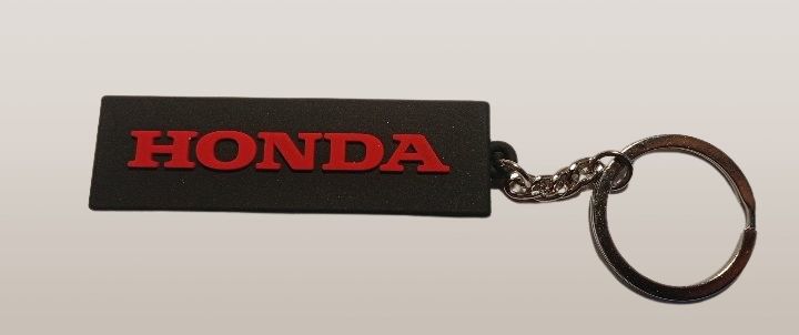 Sleutelhanger Honda Rubber (zwart/rood)