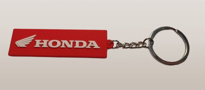 Sleutelhanger Honda rubber (rood)