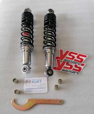Shock absorber set 280mm YSS (chrome/black)