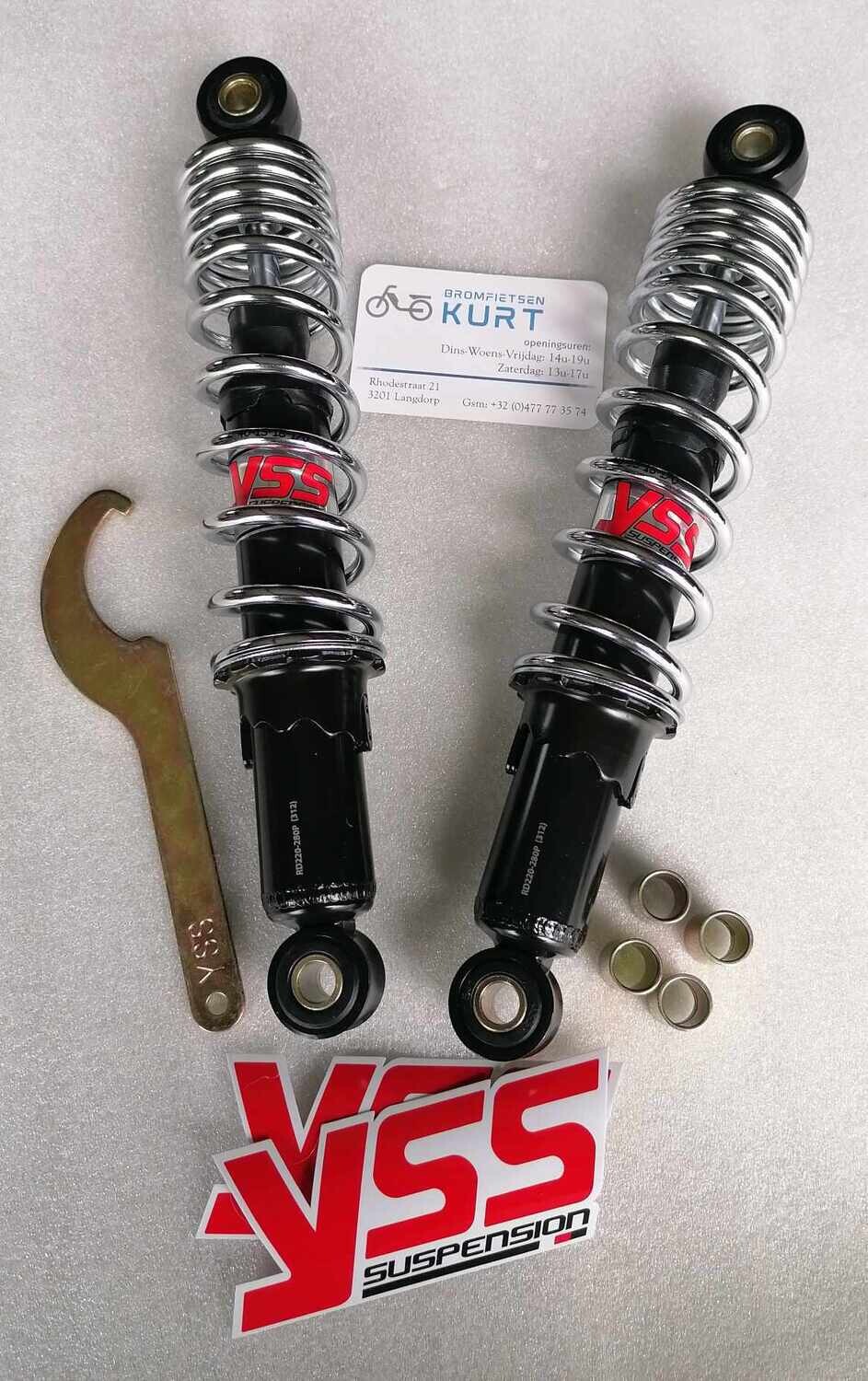 Shock absorber set 280mm YSS (chrome)