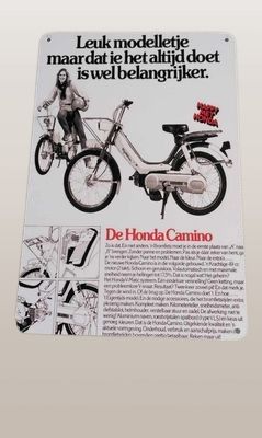 Bordje aluminium (28cmL x 15cmBr) Honda Camino