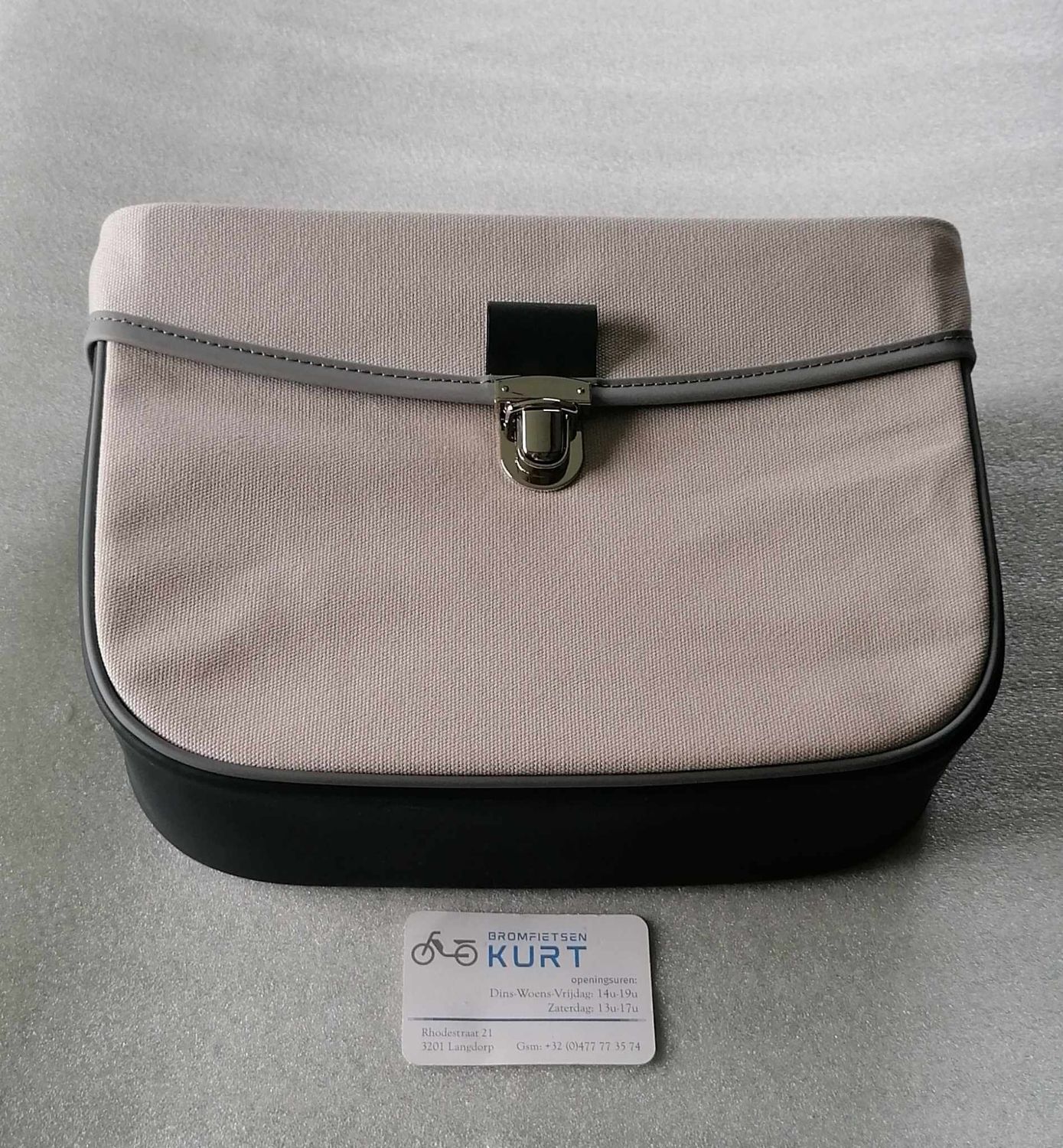 Zijtas (beige/grijs/zwart)