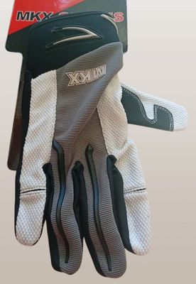 Gants croisés (blancs/gris)