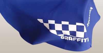 Zadelhoes graffiti (blauw)