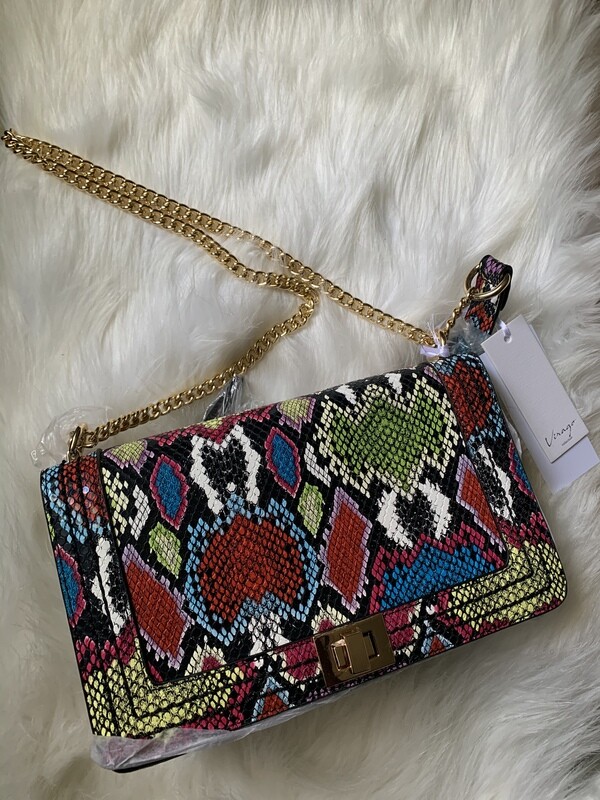 Snake skin Cross body Clutch