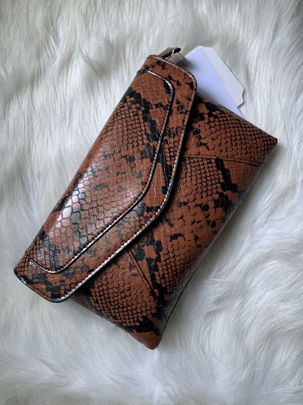 Orange Splash Crossbody Clutch