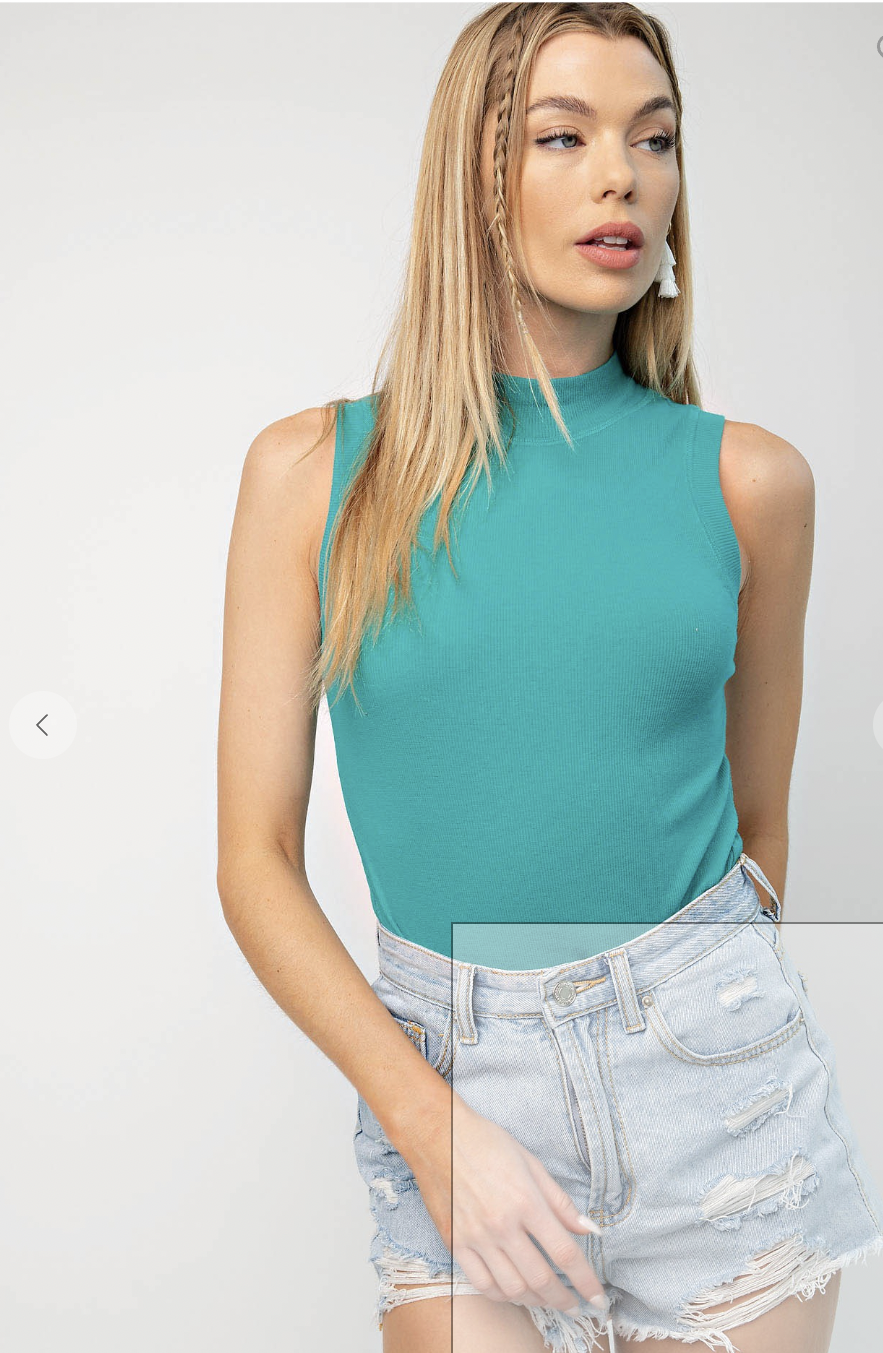 Mock neck bodysuit