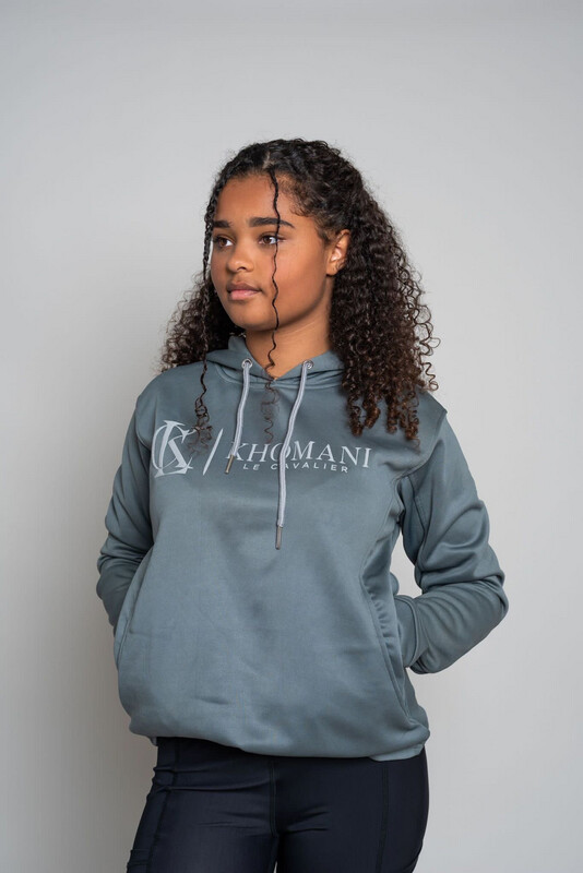 Khomani le Cavalier hoodie grijs Khomani le Cavalier hoodie grijs