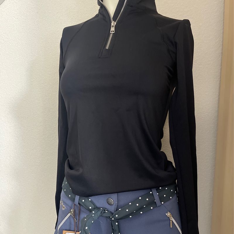 Khomani Le Cavalier trainingsshirt Blauw lange mouwen 12 Khomani Le Cavalier trainingsshirt Blauw lange mouwen 12