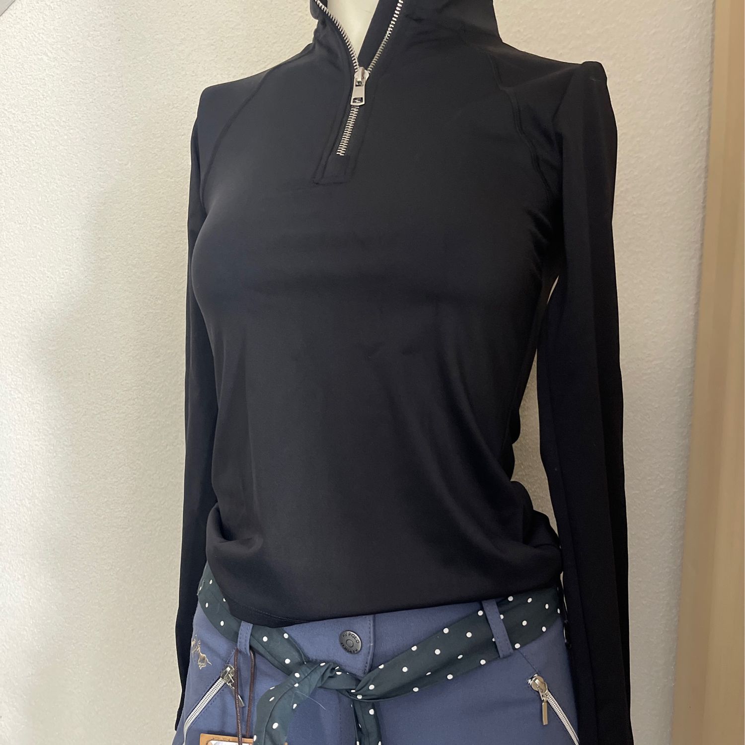 Khomani als Cavalier trainingsshirt zwart lange mouwen 152