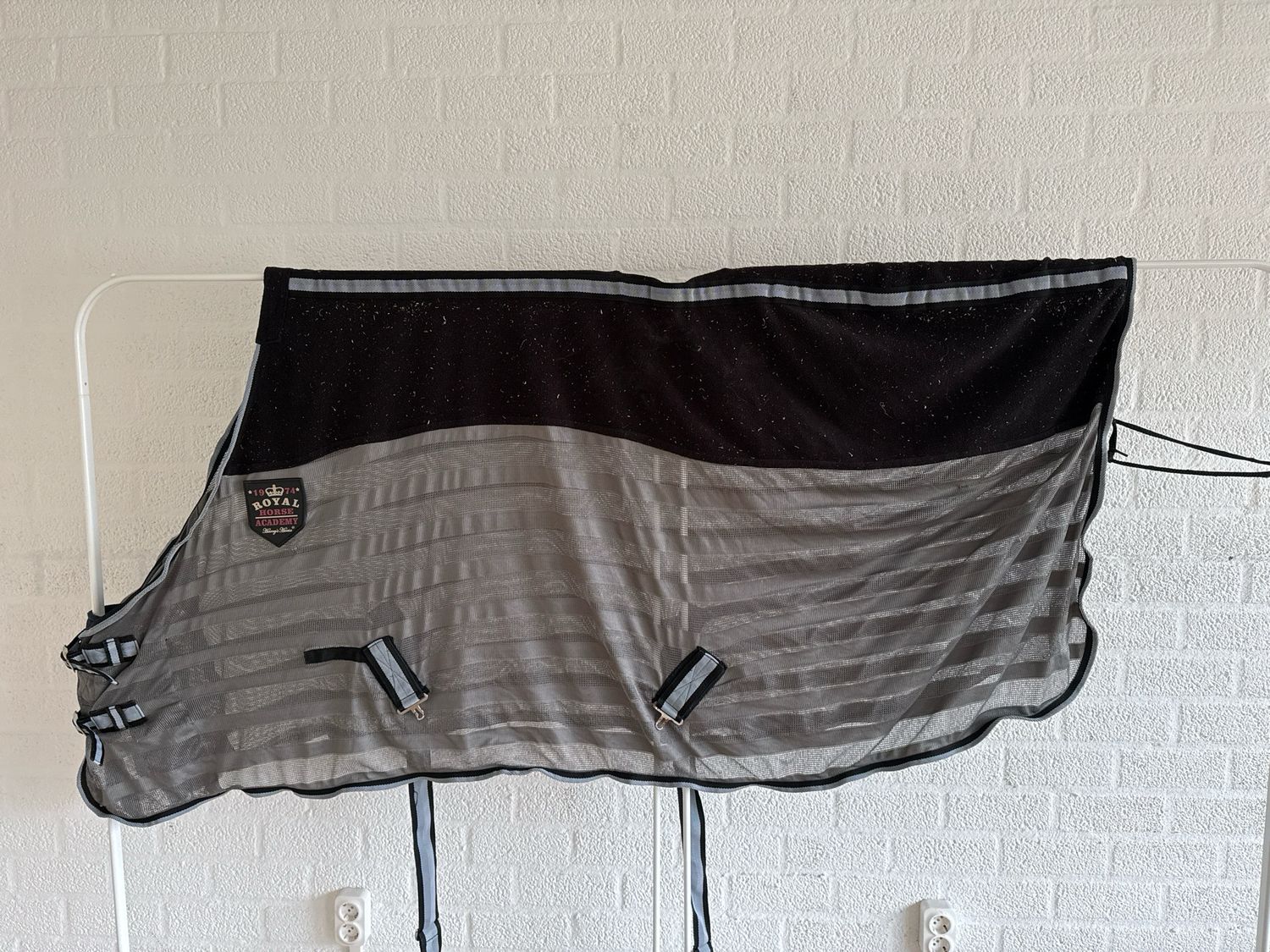 Harry’s horse vliegendeken met fleece rug grijs 195