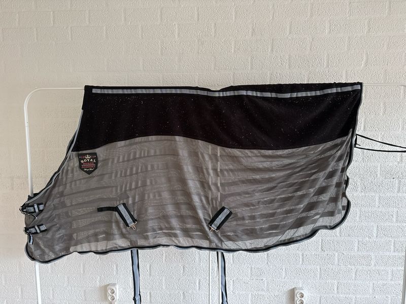 Harry’s horse vliegendeken met fleece rug grijs 195