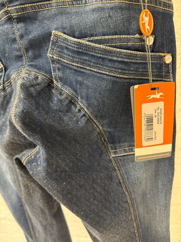 Schockemohle jeans rijbroek Full grip 36 Schockemohle jeans rijbroek Full grip 36