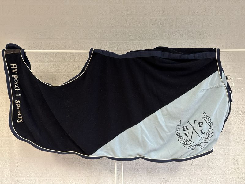 HV polo fleece uitrijdeken blauw XL