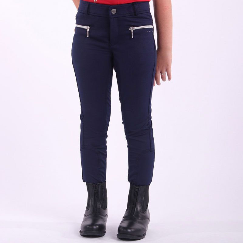 QHP Tanya rijbroek full grip blauw 152 QHP Tanya rijbroek full grip blauw 152