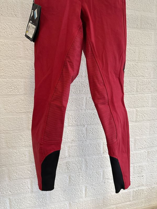 Equiline rijbroek Donna full grip rood 176 Equiline rijbroek Donna full grip rood 176