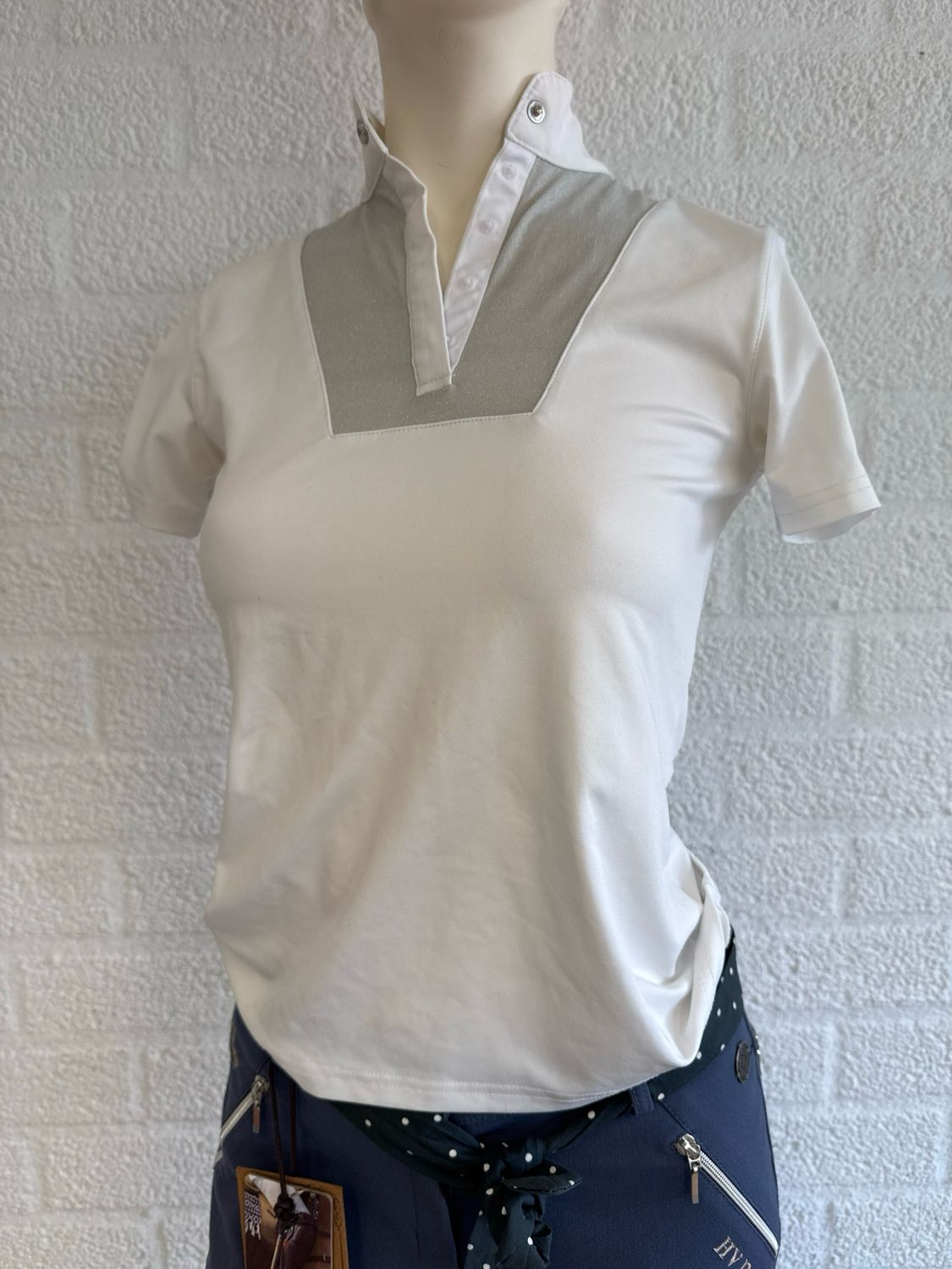 Kingsland wedstrijdshirt wit glitter 146/152