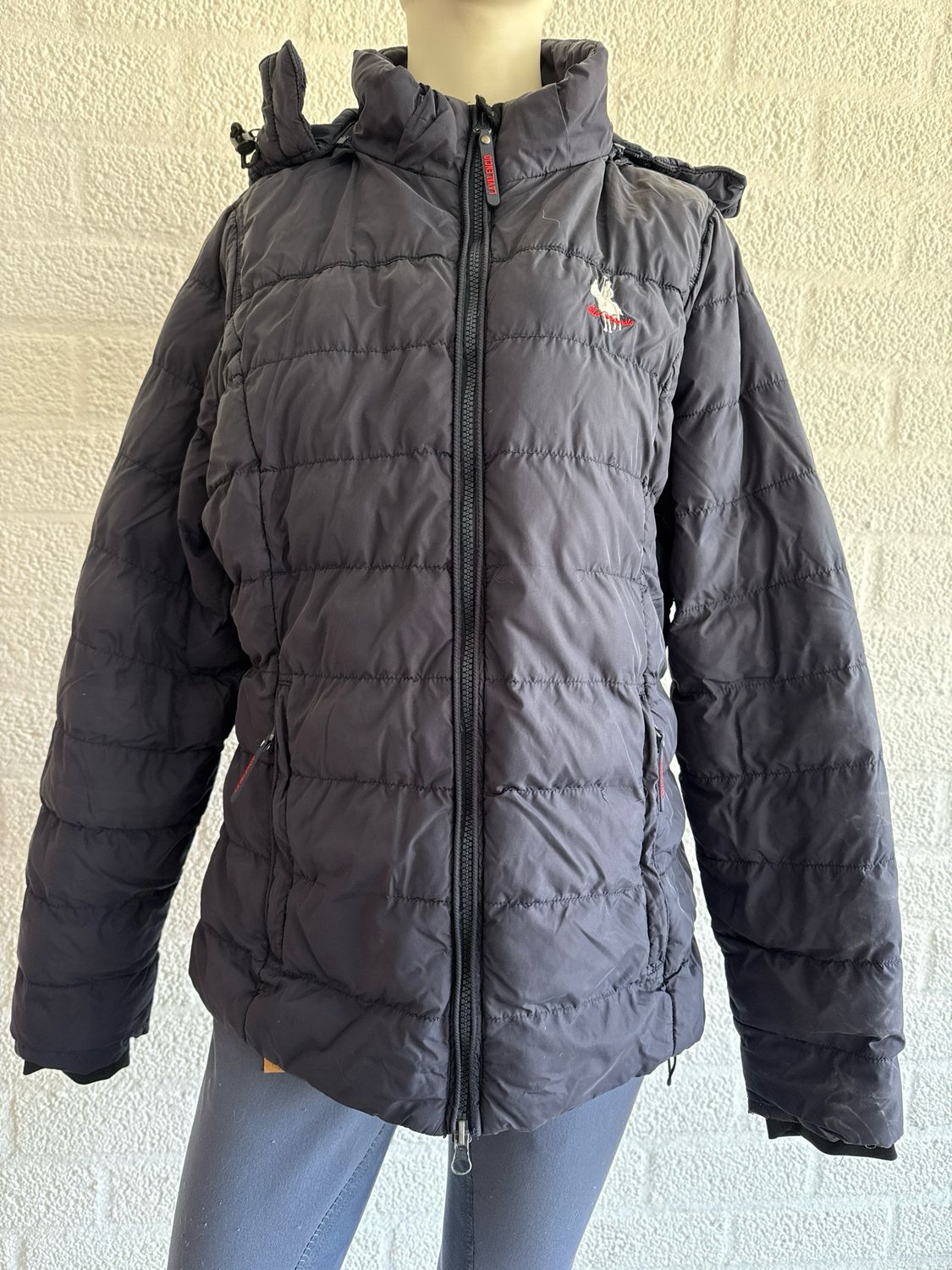 La Valencio gewatteerde jas blauw 42