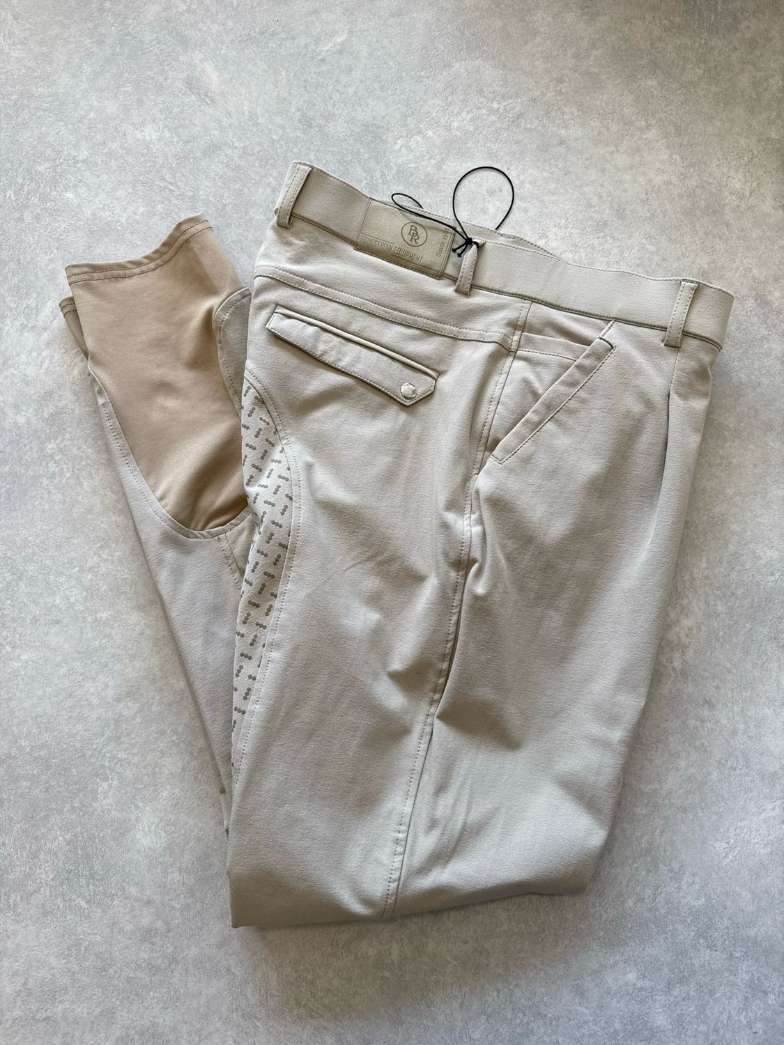 BR rijbroek heren Mitchel beige full grip 54