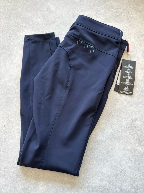 Animo rijbroek blauw knie grip 34 Animo rijbroek blauw knie grip 34
