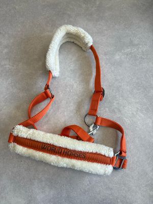 Halster oranje naturel bont cob