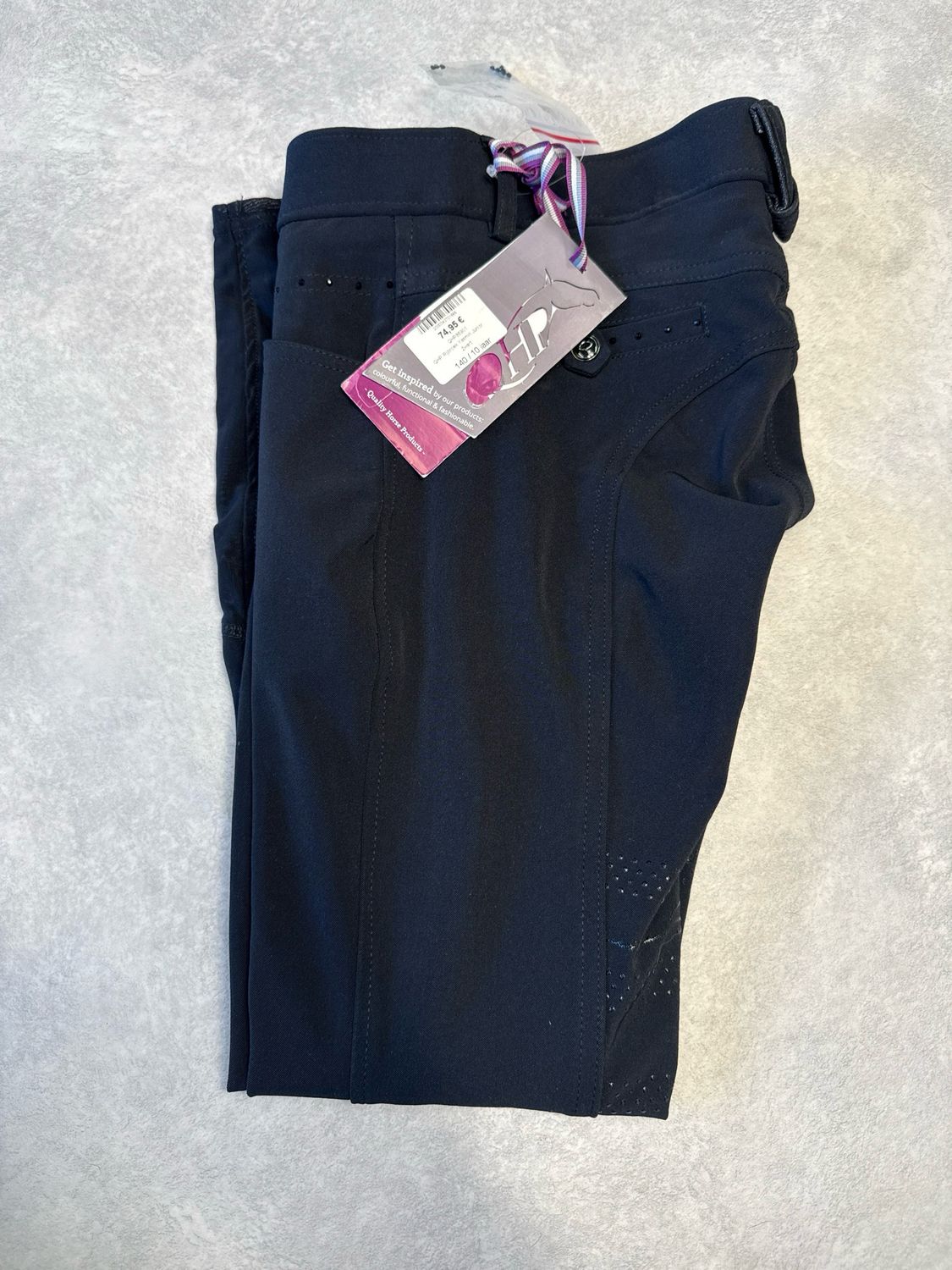 QHP Yasmin junior knie grip zwart 140