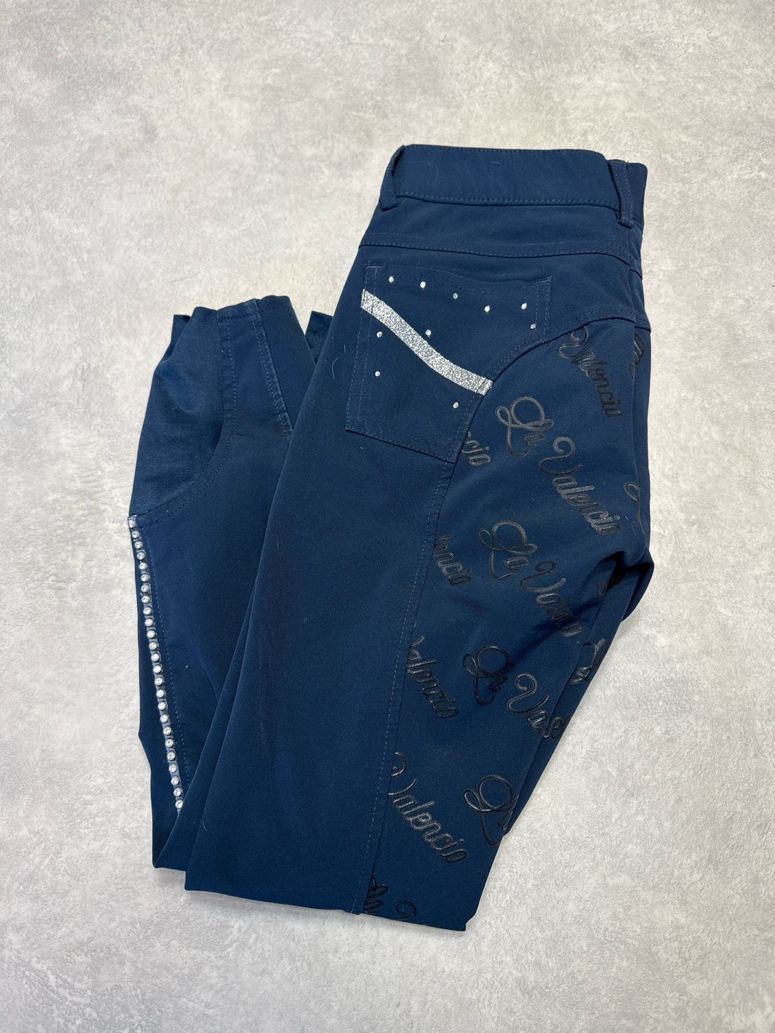 La Valencio rijbroek full grip blauw 152