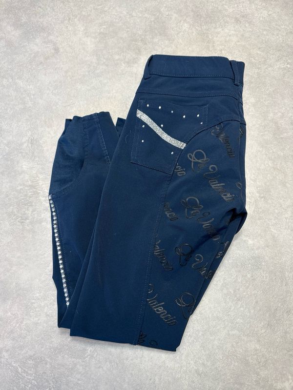 La Valencio rijbroek full grip blauw 152