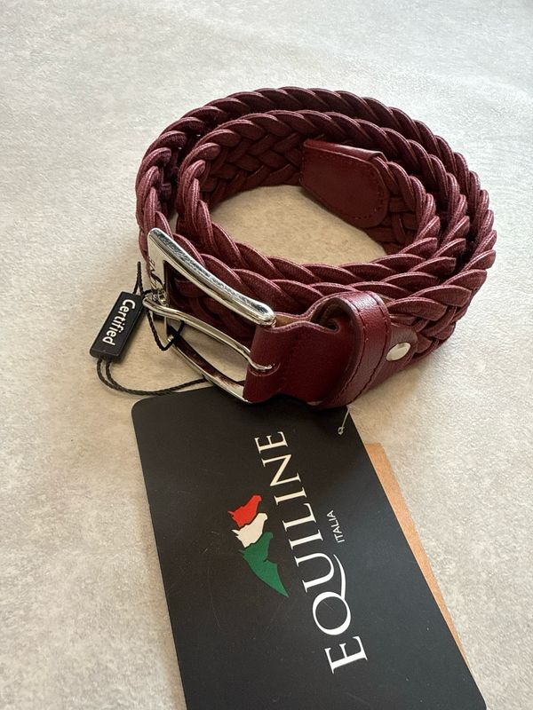 Equiline riem rood gevlochten 80 Equiline riem rood gevlochten 80