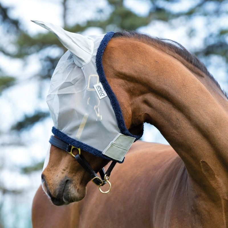 Amigo vliegenmasker pony blauw Amigo vliegenmasker pony blauw