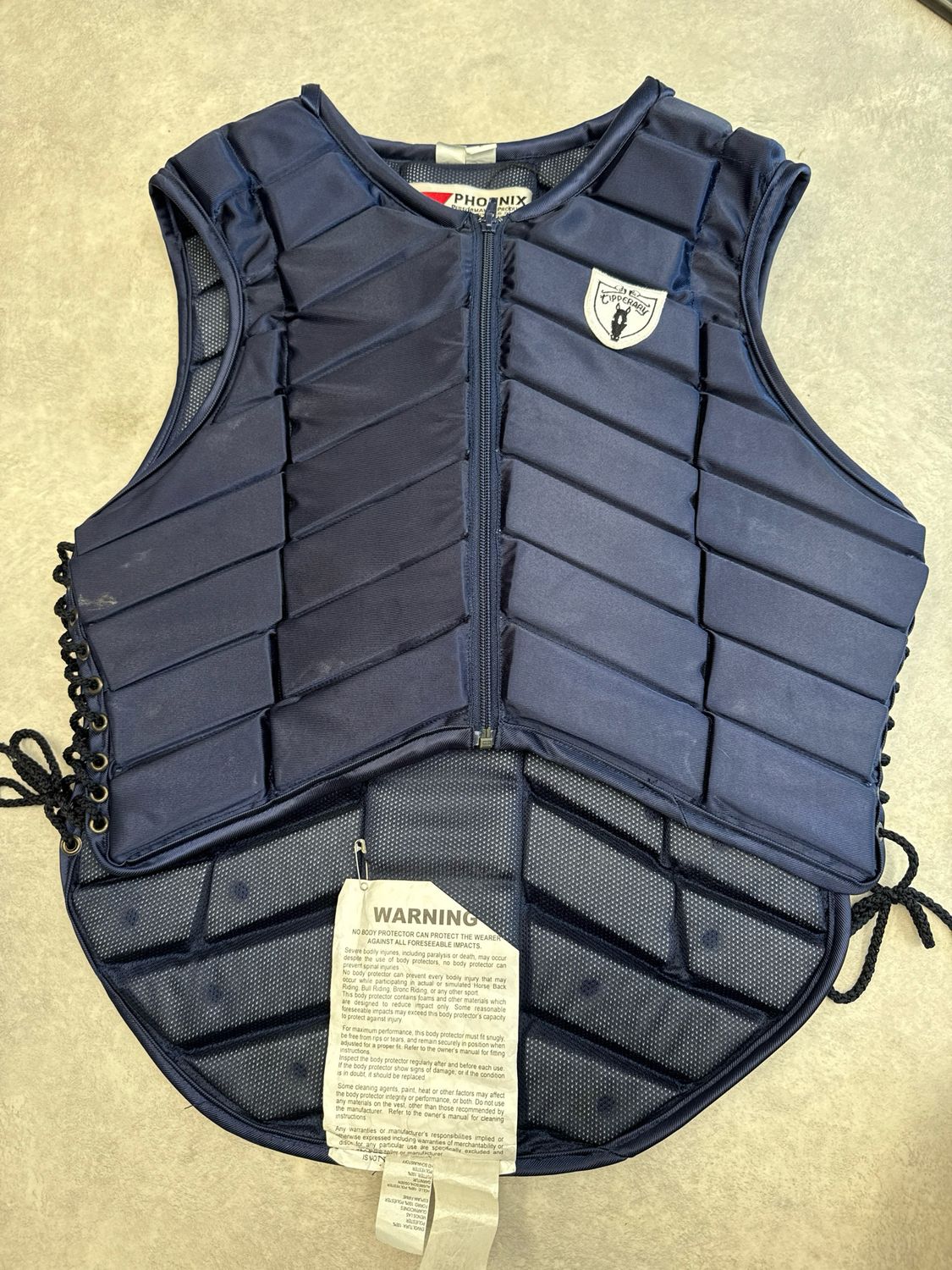 Tipperary bodyprotector blauw 40