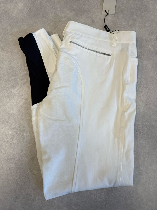 Equiline heren rijbroek wit full grip 54 Equiline heren rijbroek wit full grip 54