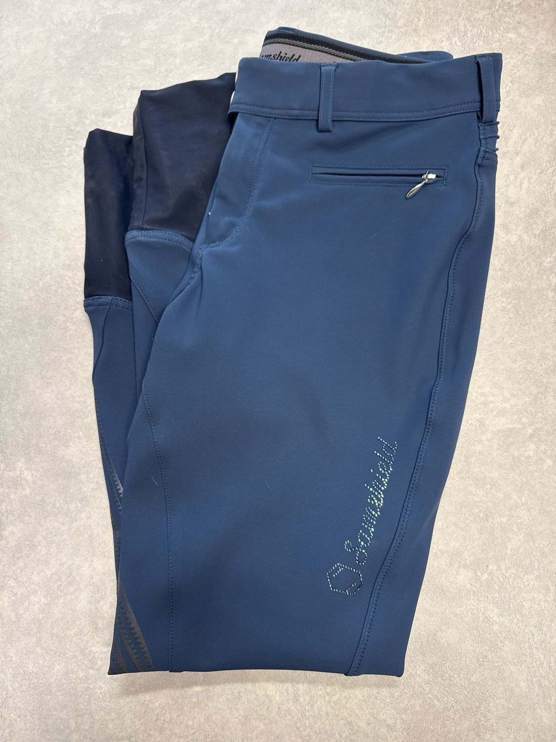 Samshield broek blauw kniegrip 38