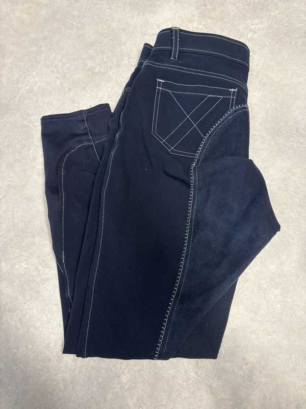 Easy rider rijbroek blauw full suède 40