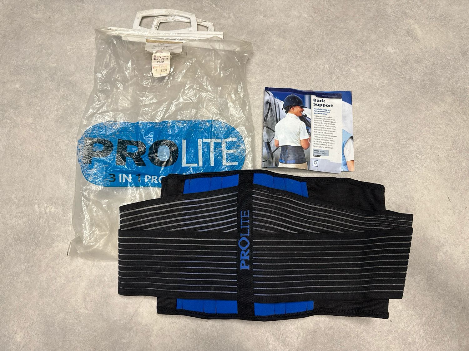 Pro lite rugbeschermer zwart medium