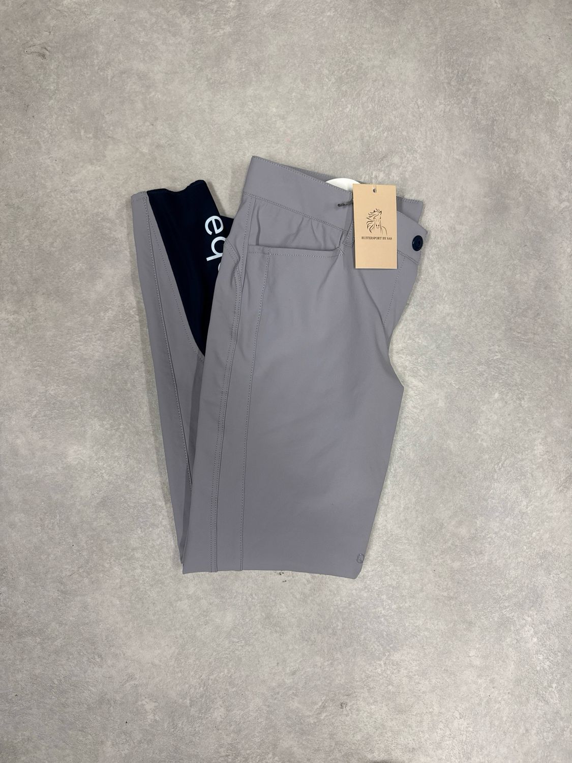 Eqode rijbroek kniegrip grijs 42