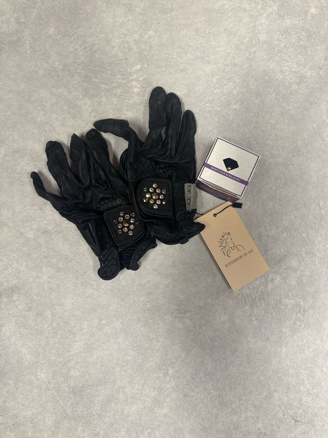 Magic tack handschoenen inclusief verwisselbare patches maat S