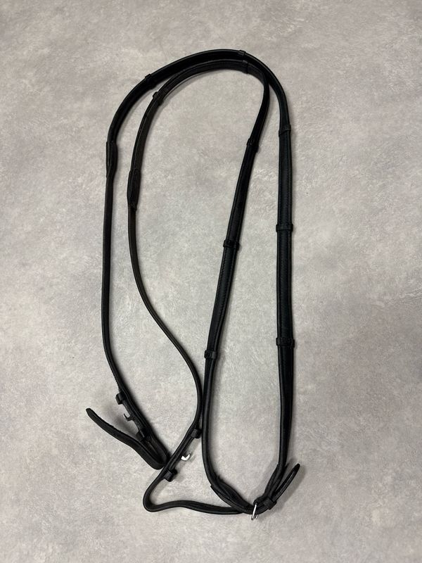 Bridle2Fit teugels zwart met stopjes full Bridle2Fit teugels zwart met stopjes full